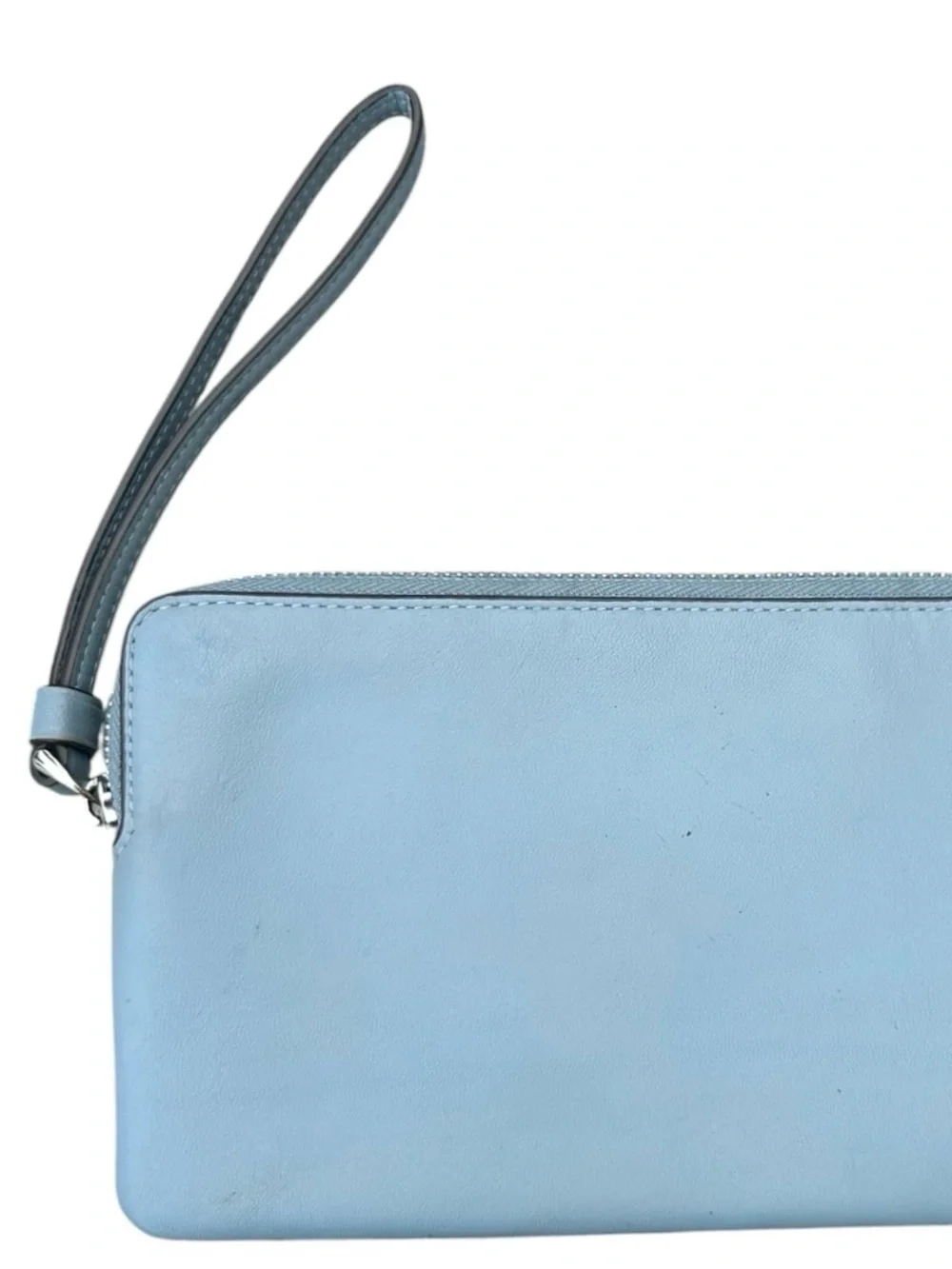 Coach Leather Corner Zip Wristlet